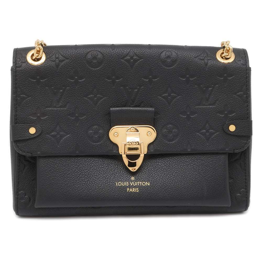 Louis Vuitton Chain Shoulder Bag Monogram Empreinte Vavin Black